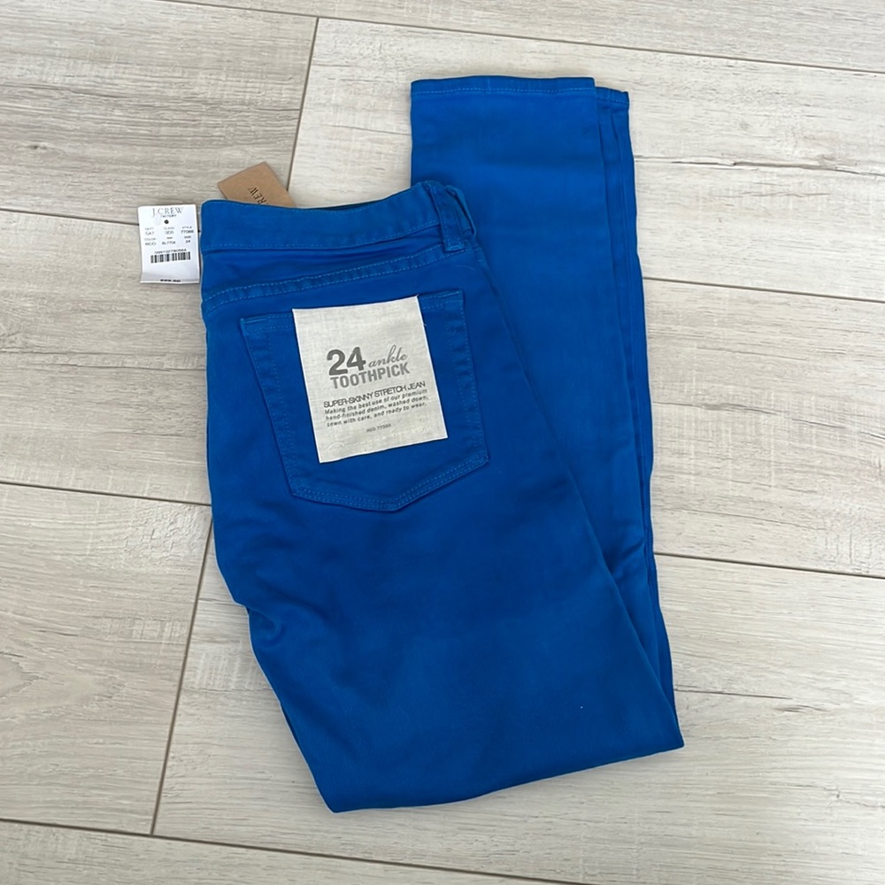 NWT j crew toothpick jeans size 24